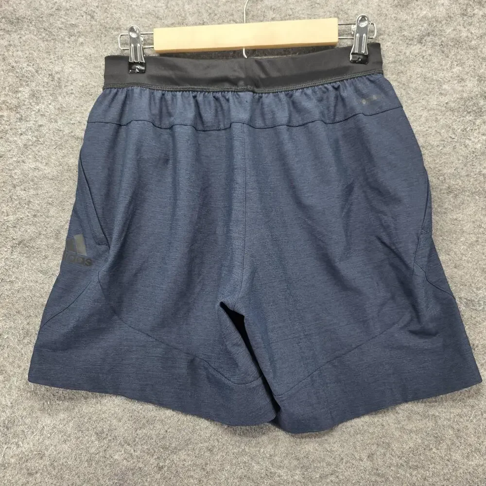 Adidas M AXIS WVN Shorts Mens S Blue Athletic 6 Inseam Pockets Drawstring
